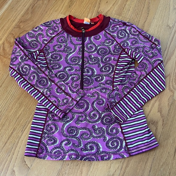 Tory Burch Other - Tory Burch rash guard Paisley/striped size extra small swim